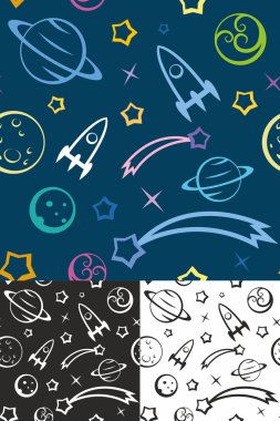 Seamless pattern Space clipart