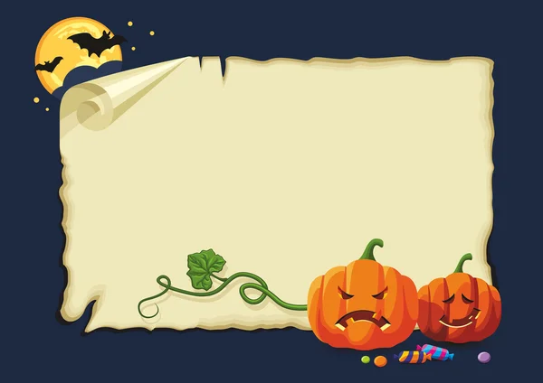 Cartão de Halloween, sem gradientes — Vetor de Stock
