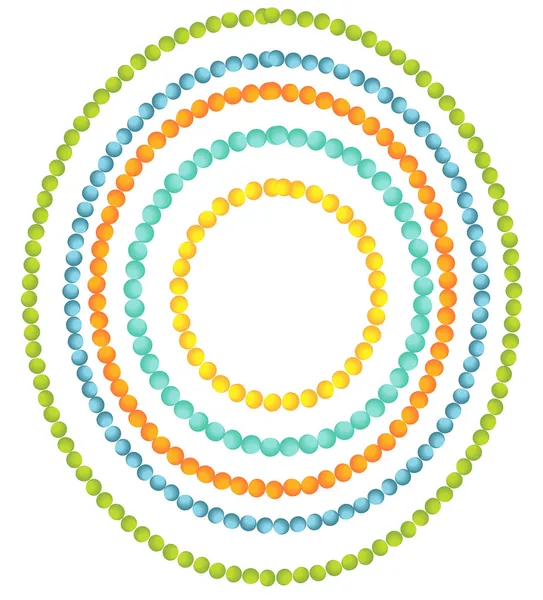 Ensemble de cadres de perles — Image vectorielle