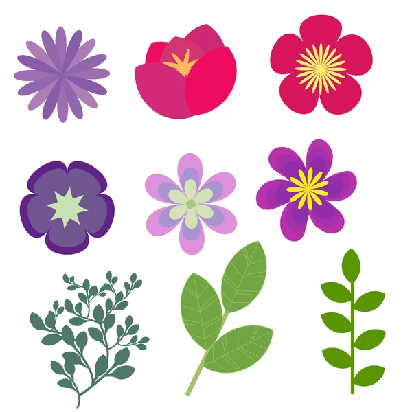 Elementos florales — Vector de stock