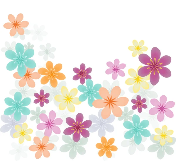 Veelkleurige bloemen — Stockvector