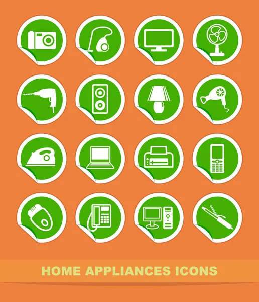Iconos electrodomésticos — Vector de stock