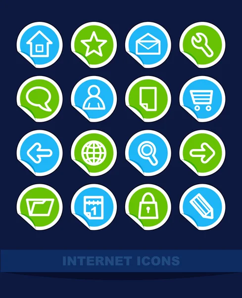 Establecer iconos de Internet — Vector de stock