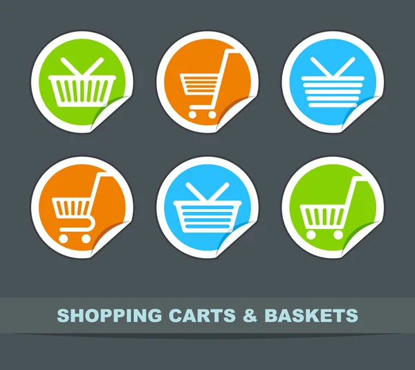 Artes y cestas para ir de compras — Foto de Stock