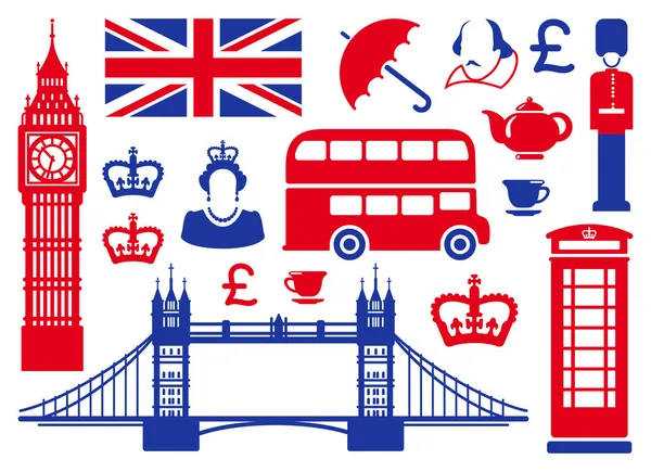 Icons on a theme of England Stock Photo