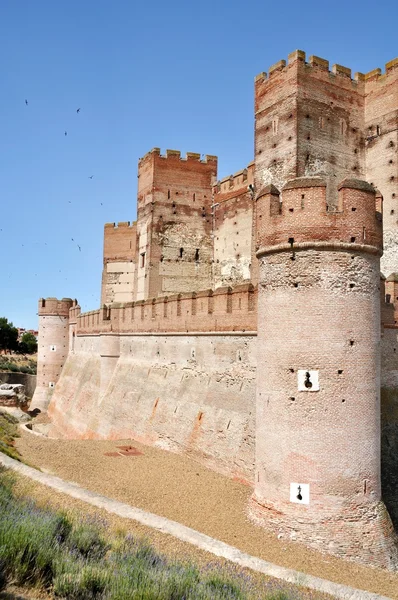 Castle of La Mota Wall (Vertical) — Stock Photo, Image