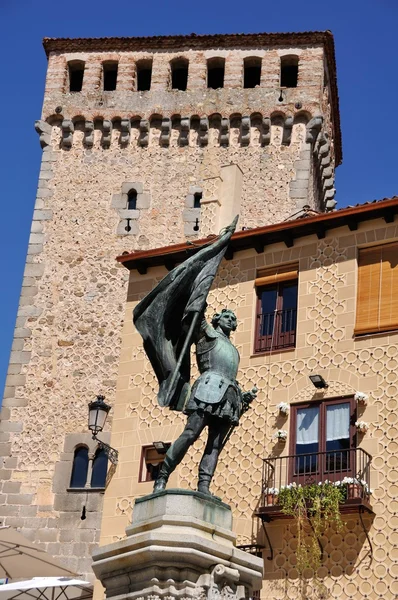 Пам'ятник на вулицях Segovia — стокове фото