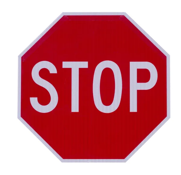 Stop sign roadside warning sign — Stock Photo, Image