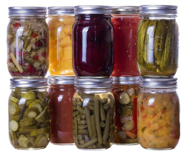 Homemade preserves and pickles clipart