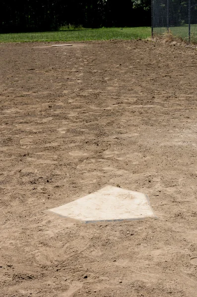 Home plate with first base — Stock Photo, Image