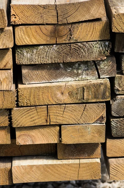 Stack of lumber for construction — Stock Photo, Image