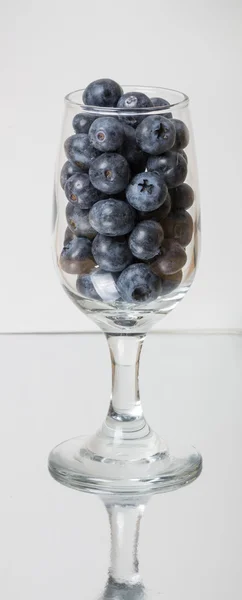 Stock image Blueberries in wine glass