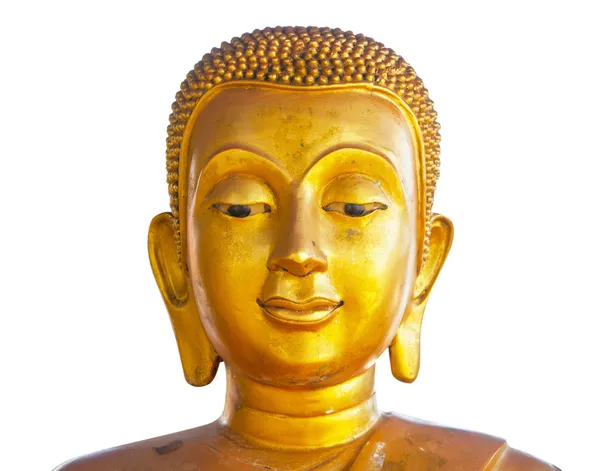 Visage doré du bouddha — Photo