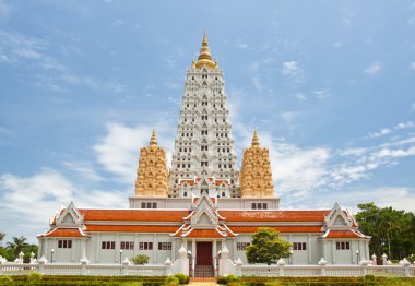 White buddhagaya pagoda clipart