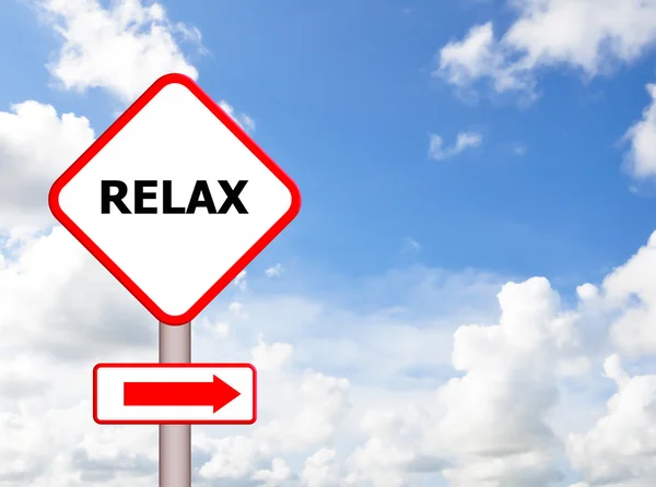 Relax in traffic sign — Stock Photo, Image