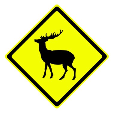 trafik işaretleri uyarı olarak geyik
