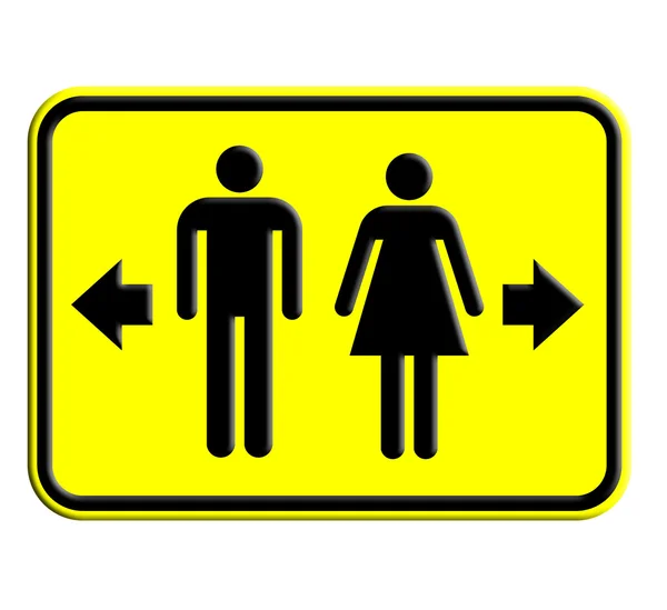 Ubikacja i WC płytki znak z ikona — Zdjęcie stockowe