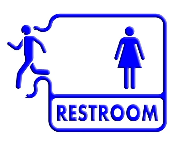 Restroom and toilet sign plate with icon — Stock Photo, Image