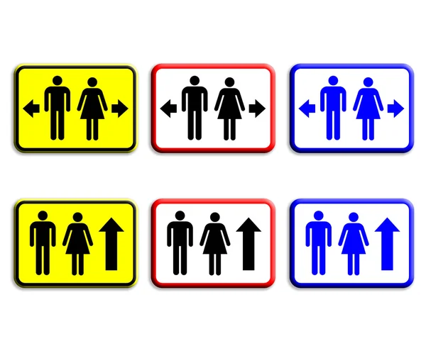 Toilette und Toilettenschild mit Symbol — Stockfoto