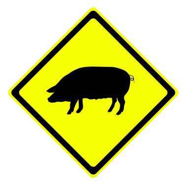 trafik işaretleri uyarı domuz