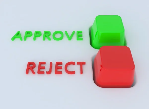 Stock image Red and green button switch