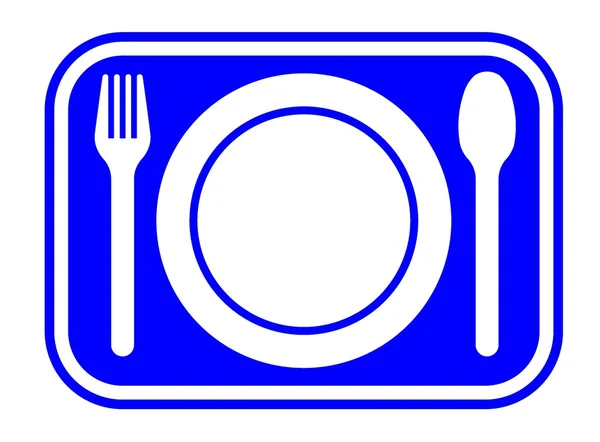 Placa de sinal alimentar — Fotografia de Stock