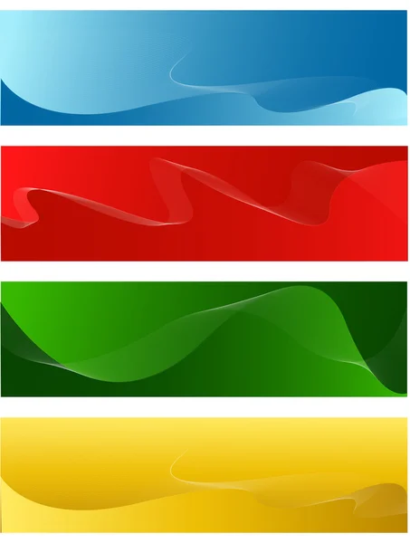Banderas de línea horizontal — Vector de stock