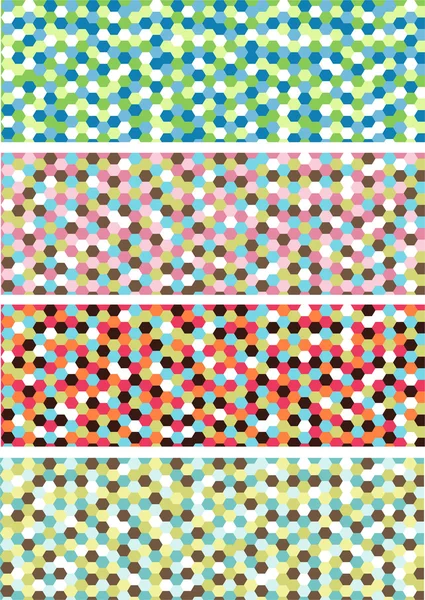 Banderas horizontales de mosaico — Vector de stock