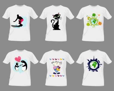 T-shirt templates clipart