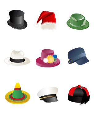 Hat set clipart