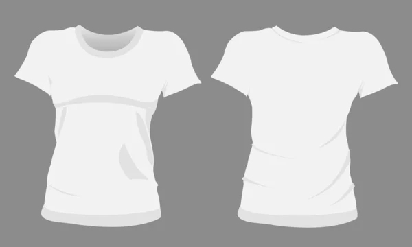 Camisa de mulher, modelos de t-shirt — Vetor de Stock