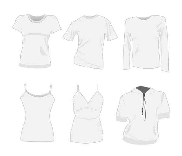 Modelos de t-shirt — Vetor de Stock