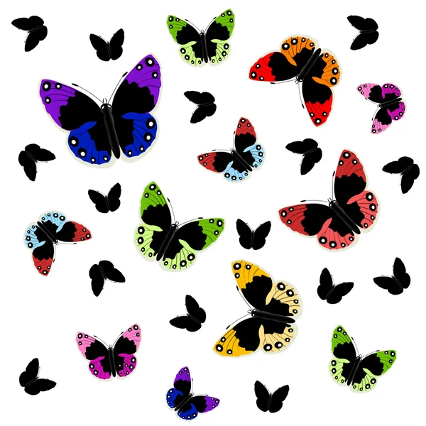 Барвисті метелики — стоковий вектор