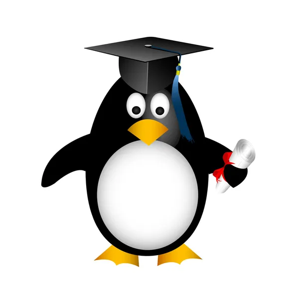 Pingouin diplômé — Image vectorielle