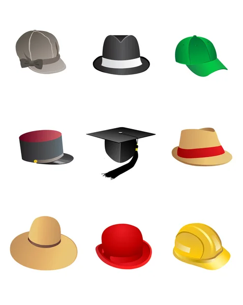 Şapka seti — Stok Vektör