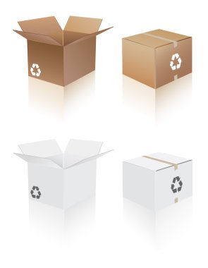Shipping boxes clipart