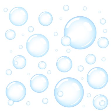 Blue bubbles clipart