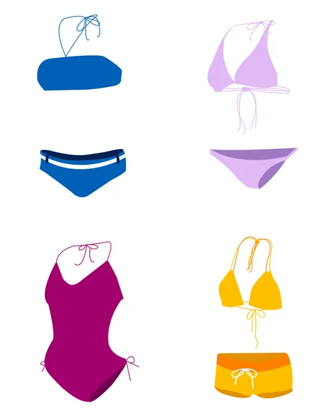 Bikini, maillot de bain, maillot de bain — Image vectorielle