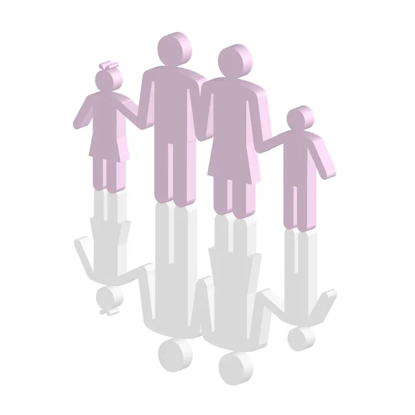 Pink family — Stock Vector
