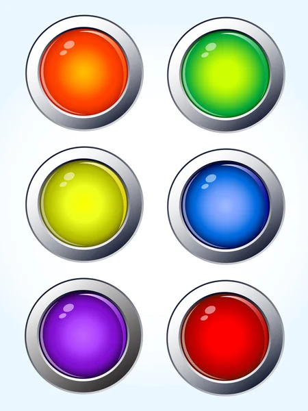 Renkli parlak düğmeler — Stok Vektör