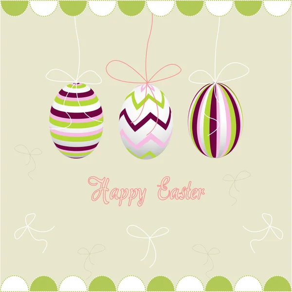 Feliz Páscoa, ovos — Vetor de Stock