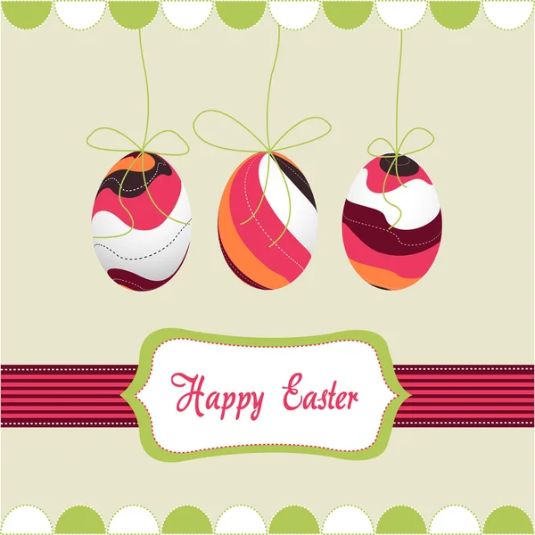 Feliz Pascua, huevos — Vector de stock