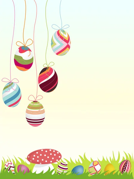 Happy easter background, eggs — Stock Vector