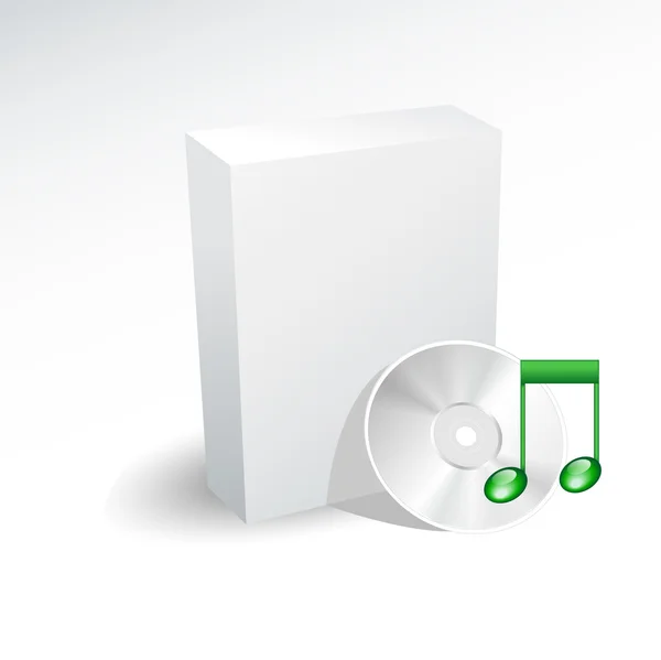 空白框和音乐 dvd、 光盘、 cd — 图库矢量图片