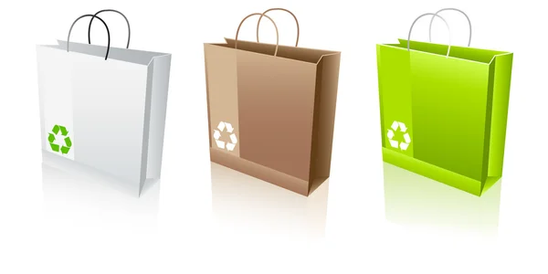Sacos de reciclagem — Vetor de Stock