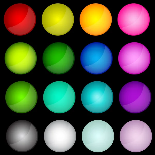 रंगीन चमकदार बटन — स्टॉक वेक्टर