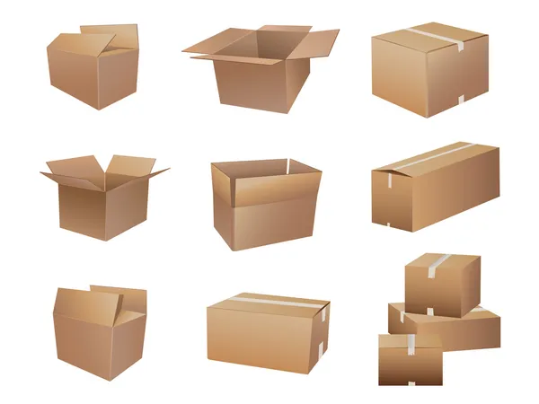 Shipping Boxes — Stock Vector
