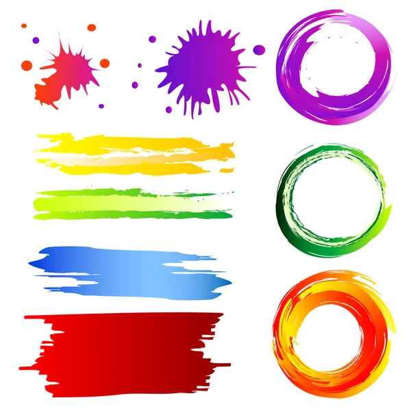 Set éclaboussures colorées — Image vectorielle