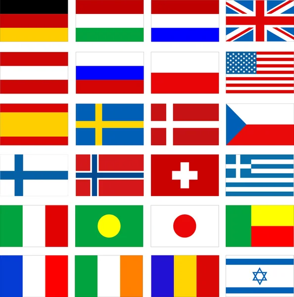 Serie di bandiere — Vettoriale Stock