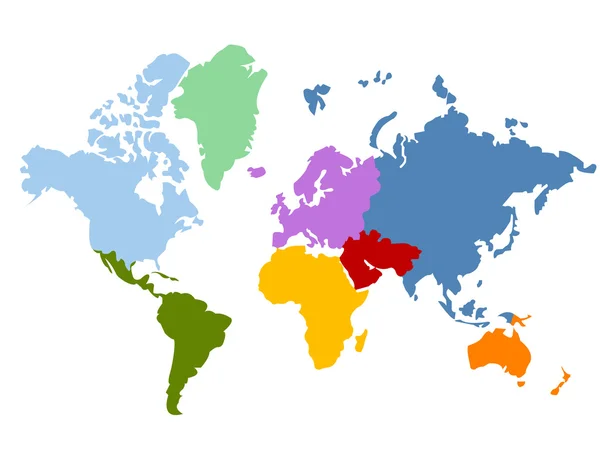 Kaart van de wereld — Stockvector